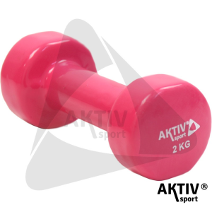  Kézisúlyzó vinyl Aktivsport 2 kg rózsaszín