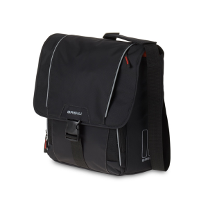 BASIL Egyetlen városi kerékpár táska basil sport design commuter bag 18l, tablet/notebook, akasztórendszer, vízálló poliészter, black bas-17580