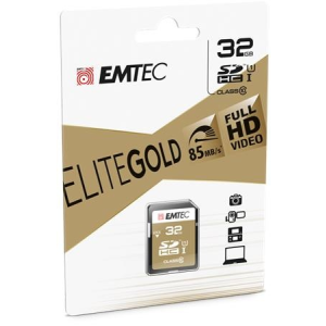 Emtec Memóriakártya, SDHC, 32GB, UHS-I/U1, 85/20 MB/s, EMTEC "Elite Gold"