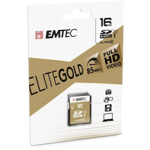 Emtec Memóriakártya, SDHC, 16GB, UHS-I/U1, 85/20 MB/s, EMTEC &quot;Elite Gold&quot;