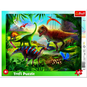 Trefl : Dinoszauruszok 25 darabos keretes puzzle