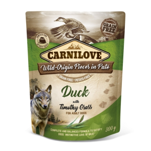 Carnilove Adult Paté Duck &amp; Timothy Grass (kacsa-mezei komócsin) 300 g