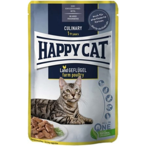Happy Cat Happy Cat Meat in Sauce Land-Geflügel l alutasakos eledel baromfihússal macskáknak (6 x 85 g) 510 g