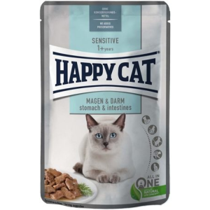  Happy Cat Sensitive Stomach&Intestines alutasakos eledel macskáknak (6 x 85 g) 510 g