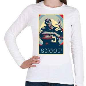 PRINTFASHION Snoop dog - Női hosszú ujjú póló - Fehér