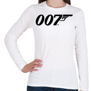 PRINTFASHION 007 logo - Női hosszú ujjú póló - Fehér