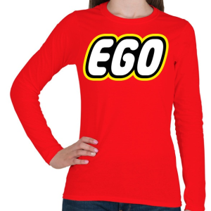 PRINTFASHION Ego - Női hosszú ujjú póló - Piros