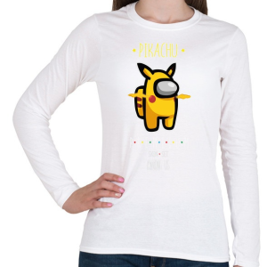 PRINTFASHION Among us Pikachu 2 premium skin set - Női hosszú ujjú póló - Fehér