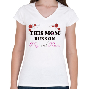 PRINTFASHION gift for moms - Női V-nyakú póló - Fehér