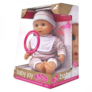 Dolls World Baby Joy baba 16 féle igazi babahanggal - 38 cm