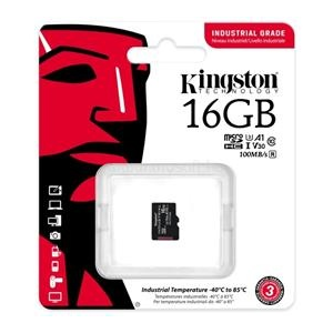 Kingston 16GB Micro SD Industrial (SDHC, Class 10, A1) memóriakártya (SDCIT2/16GBSP)
