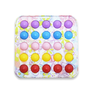 Emili Mintás négyzet alakú Pop It stresszoldó játék / buborékpukkantó szilikon / fejlesztő társasjáték