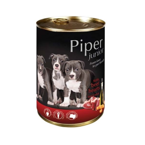 Piper Junior Beef Hearts &amp; Carrot (marhaszív-sárgarépa) 400 g