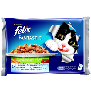Félix Felix Fantastic - Csirke és Marha Zöldségekkel aszpikban 4 x 85 g