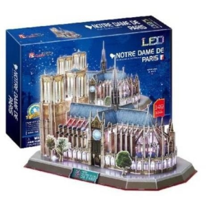  3D puzzle LED világítással-Notre Dame 149db-os