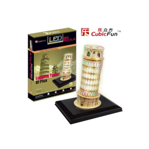  3D puzzle LED világítós Pisa ferdetorony-15db-os