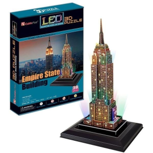  3D puzzle világítós LED Empire State Building-38db-os