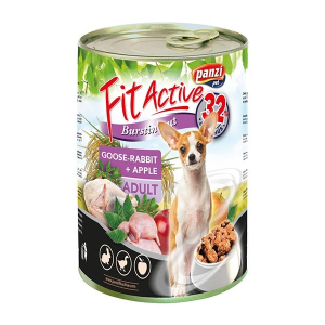 Panzi Állateledel konzerv PANZI FitActive kutyának liba- és nyúlhússal, almával 415 g
