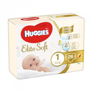 Huggies Elite Soft pelenka 1, 3-5 kg, 26 db