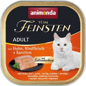 Animonda Vom Feinsten Gourmet csirkés, marhás és sárgarépás alutálkás macskaeledel (16 x 100 g) 1,6 kg