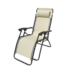 Rojaplast 2320 OXFORD fém összecsukható kerti/kemping/napozó szék - bézs 605/12