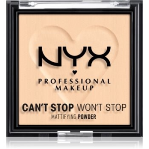 NYX Professional Makeup Can't Stop Won't Stop Mattifying Powder mattító púder árnyalat 02 Light 6 g