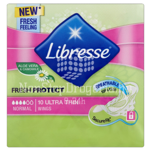 Libresse Libresse egészségügyi betét 10 db Ultra Normal vékony szárnyas aloe vera
