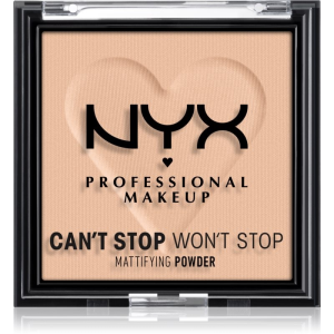 NYX Professional Makeup Can't Stop Won't Stop Mattifying Powder mattító púder árnyalat 03 Light Medium 6 g