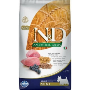 N&D Ancestral Grain Dog Ancestral Grain csirke, tönköly, zab&amp;gránátalma adult mini 800g