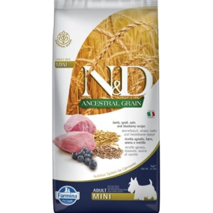 N&D Ancestral Grain Dog Ancestral Grain bárány, tönköly, zab&amp;áfonya adult mini 800g