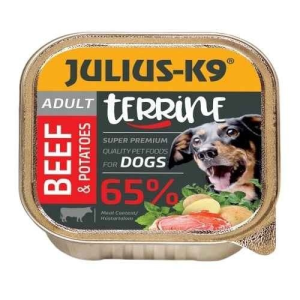 Julius K-9 Julius-K9 Dog Terrine Adult Beef&amp;Potatoes - nedveseledel (marha,burgonya) felnőtt kutyák részére (150g)