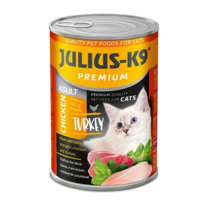 Julius K-9 JULIUS - K9 macska - nedveseledel (csirke-pulyka) felnőtt macskák részére (415g)
