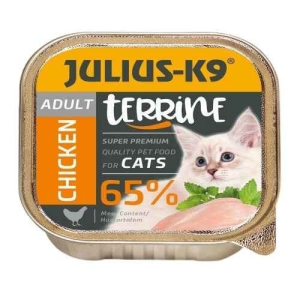 Julius K-9 Julius-K9 Cat Terrine Adult Chicken - nedveseledel (csirke) felnőtt macskák részére (100g)