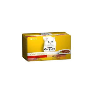 Purina Gourmet Gold Duó Multipack (falatok szószban) nedvestáp - macskák részére (4x85g)