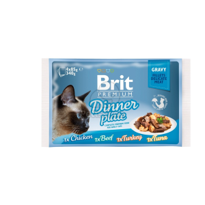 Brit Brit Premium Cat Gravy - Dinner Plate 4 x 85 g