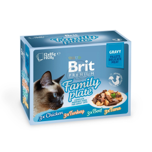 Brit Brit Premium Cat Gravy - Family Plate 12 x 85 g