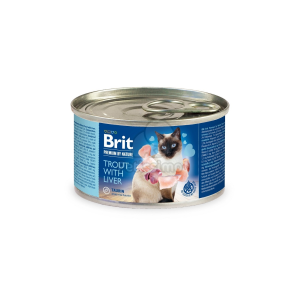 Brit Brit Premium by Nature Cat - Trout with Liver 6 x 200 g