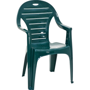  Egymásra rakható szék magas háttámlával zöld