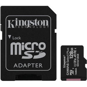 Kingston MicroSD 128GB Canvas Select Plus Class 10 + adapter (SDCS2/128GB) - Memóriakártya