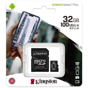 Kingston microSDHC Canvas Select Plus 32GB UHS-I/C10/V30/A1 (SDCS2/32GB) - Memóriakártya