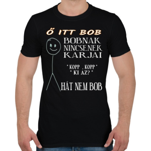 PRINTFASHION Bob - Férfi póló - Fekete