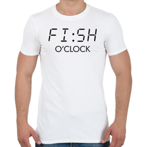 PRINTFASHION FISH o'clock - Férfi póló - Fehér