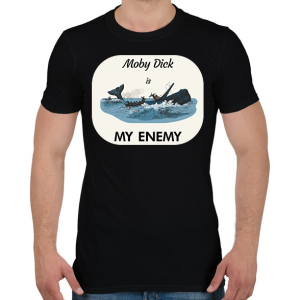PRINTFASHION Moby Dick is my enemy - Férfi póló - Fekete