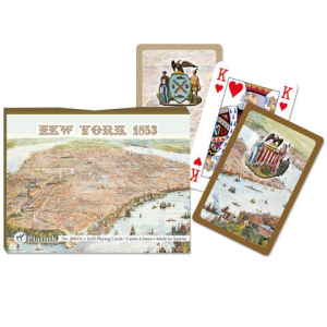 Piatnik Luxus römi kártya – New York térképe 1853 2×55 lap – Piatnik
