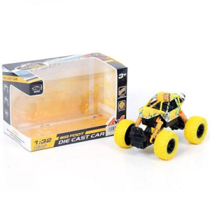 MK Toys Off-Road hátrahúzós sárga rally autó 1/32