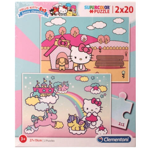 Clementoni Hello Kitty Supercolor 2 az 1-ben puzzle 2×20 db-os – Clementoni
