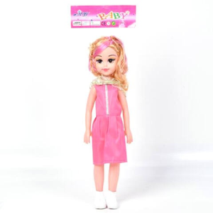 Magic Toys Baba pink színű ruhában 46 cm-es méretben