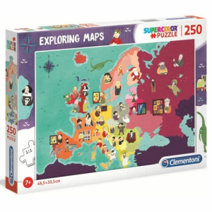 Clementoni Felfedező térkép – Európa nagyjai 250 db-os puzzle – Clementoni