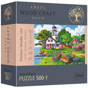 Trefl Wood Craft: Nyári kikötő fa puzzle 500+1 db-os – Trefl