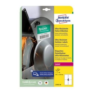 Avery Etikett AVERY L7915-10 99,1x139 mm ultra ellenálló 10 ív/csomag